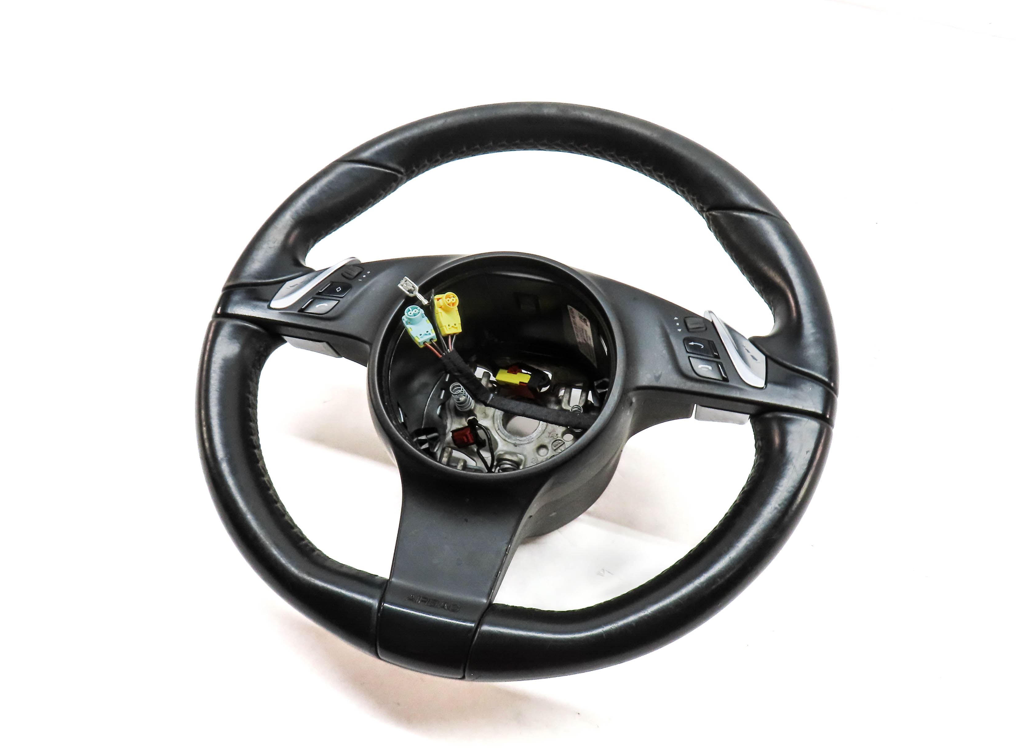 2011-2016 PORSCHE CAYENNE PANAMERA (958 970 G1) HEATED STEERING WHEEL (Black) — exact item pictured